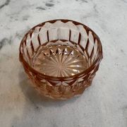 Small pink glass bowl
