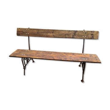 Banc de jardin en bois et fonte
