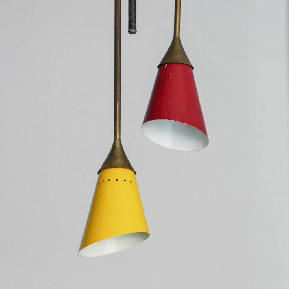 Sputnik chandelier in the Stilnovo style, 1950s.