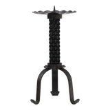 Brutalist Sculptural Wrought Iron Candle Holder 1960s