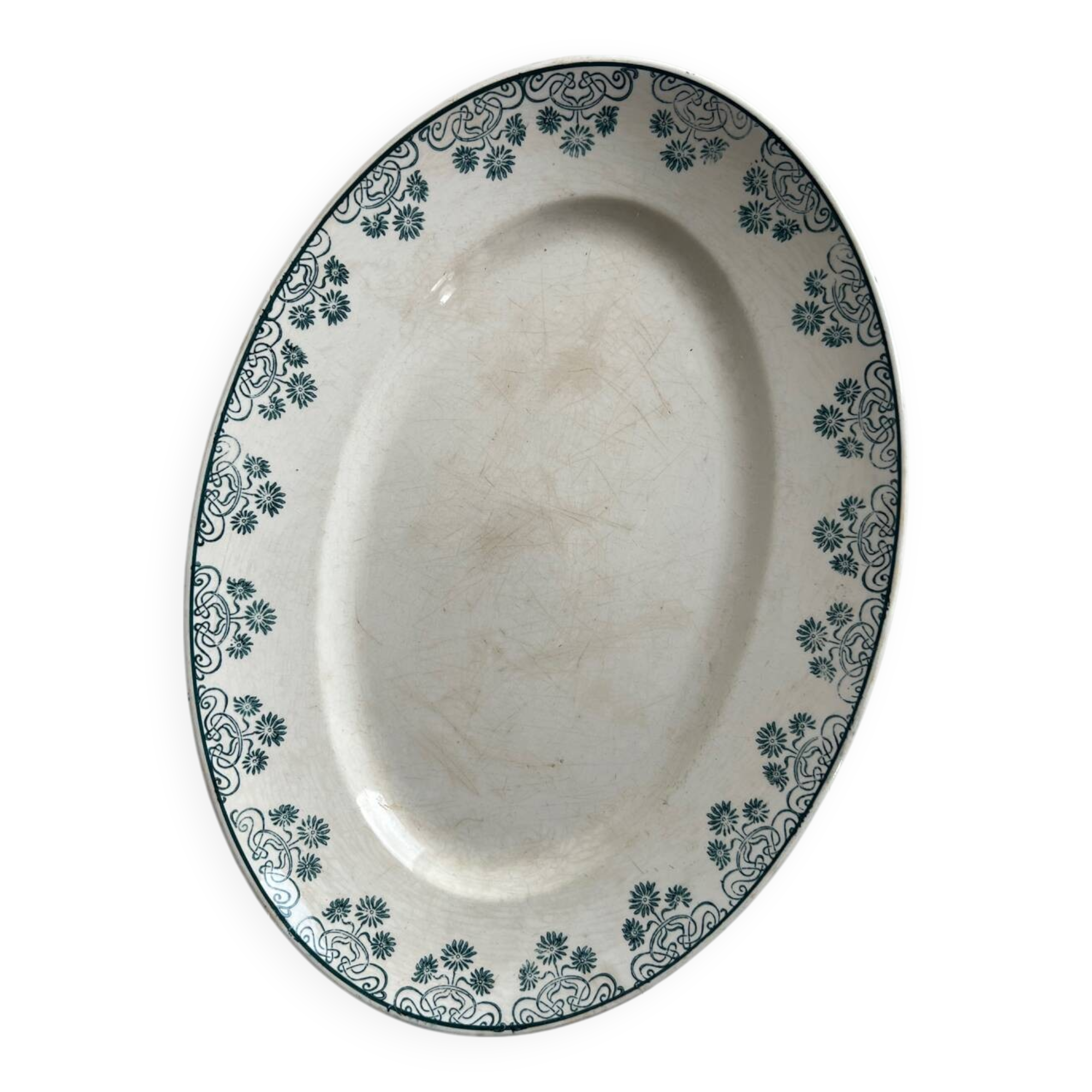 Oval presentation dish, Digoin ironstone