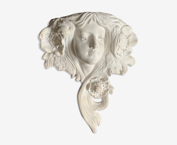 Art Nouveau plaster wall console