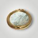 Antique oval wall mirror in gilded resin – Louis XVI knot –