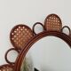 Vintage rattan flower mirror and cannage 60s/70s