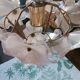Lustre fleurs et miroir 70'