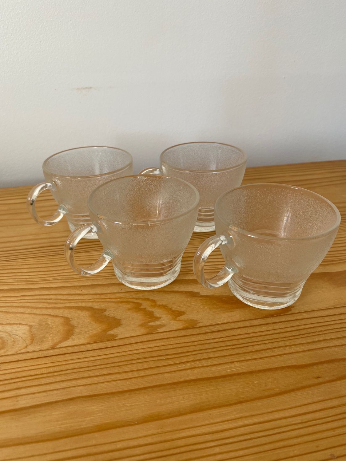 Service De 8 Tasses à Café Duralex Vintage - Hauteur 6 à 6,5 Cm, Marron, Occasion En Bon état