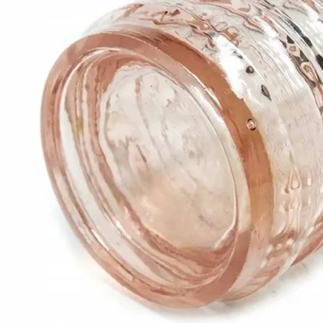 Bowling pin vase, mid-century modern, rosaline glass, Ząbkowice, Poland, 1970s