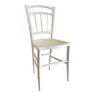 Chaise bistrot en bois massif blanche - mid. XXéme