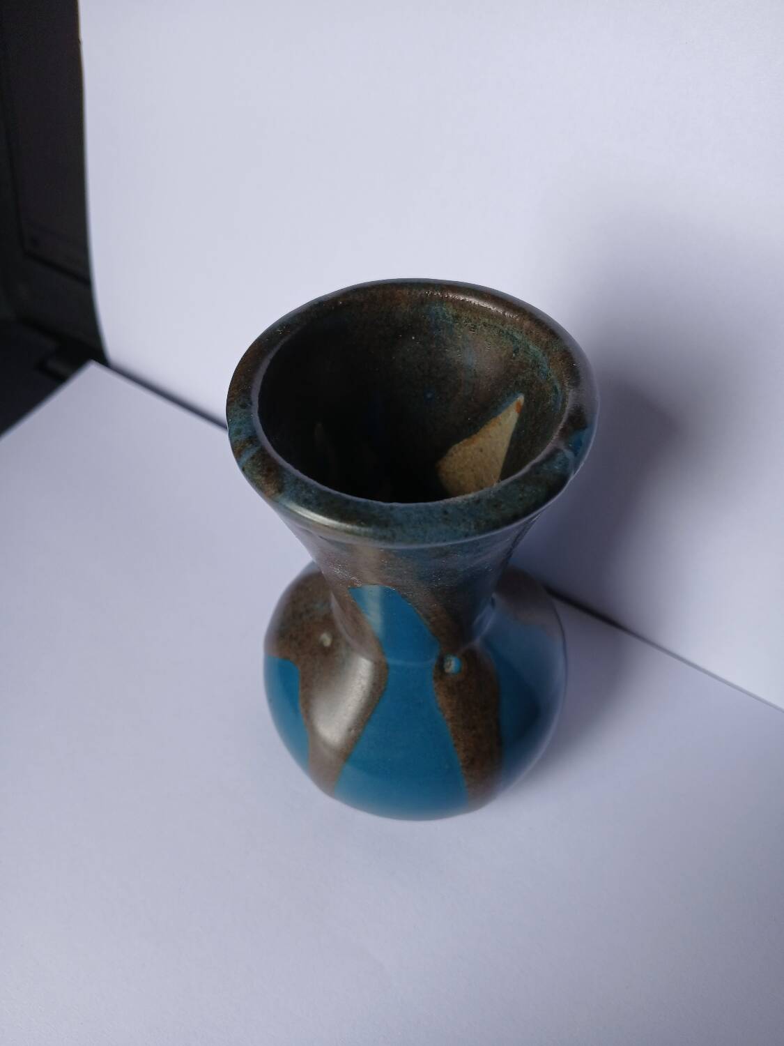 Puisaye stoneware vase signed Jean Pointu