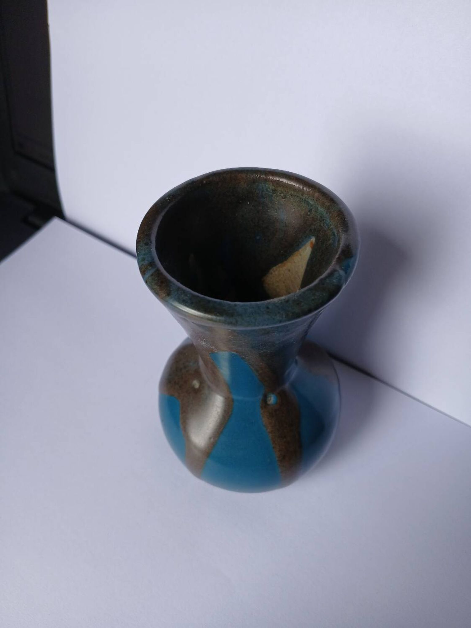 Puisaye stoneware vase signed Jean Pointu