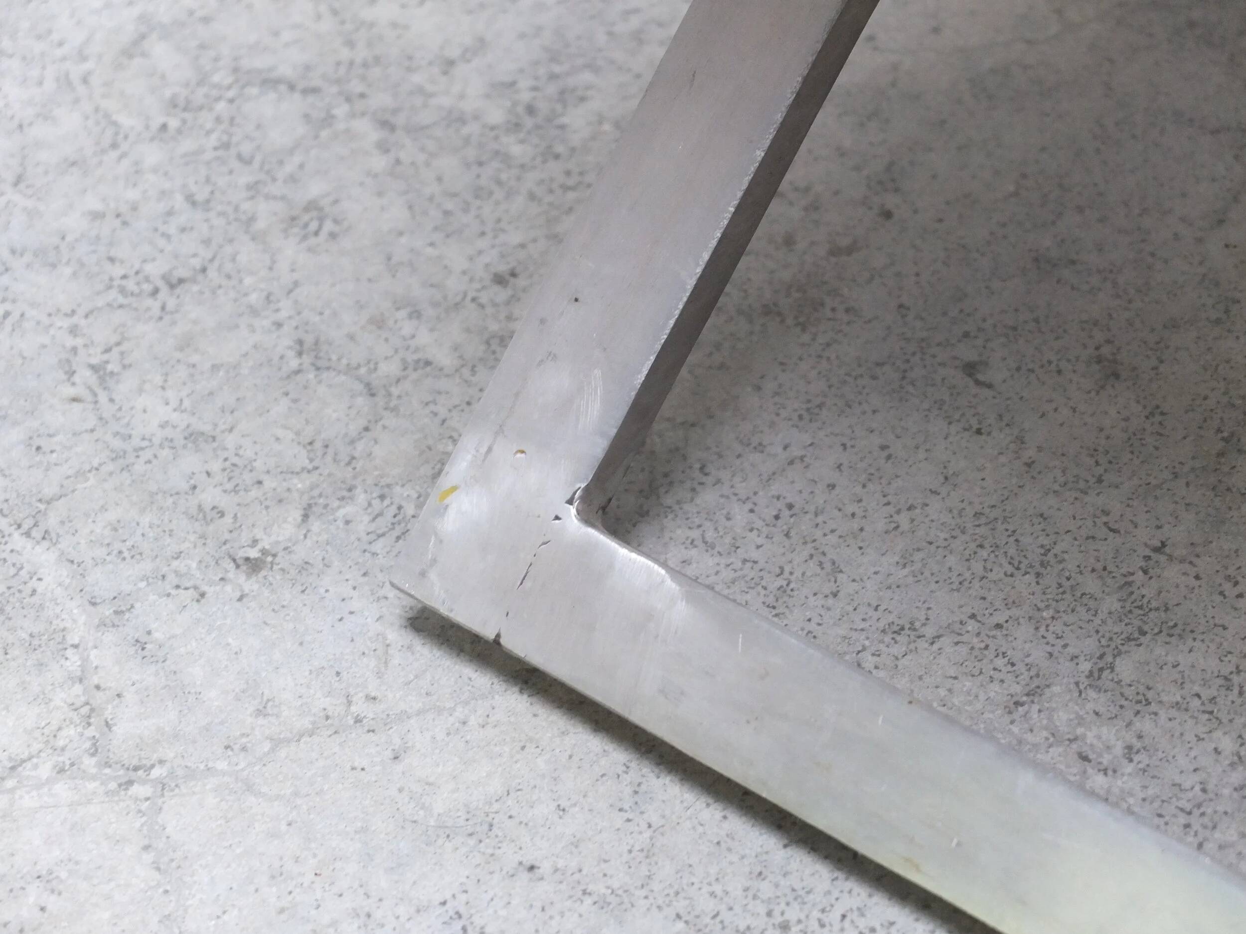Tabouret pliant en cuir cognac et acier par Michael Christensen, années 1960.