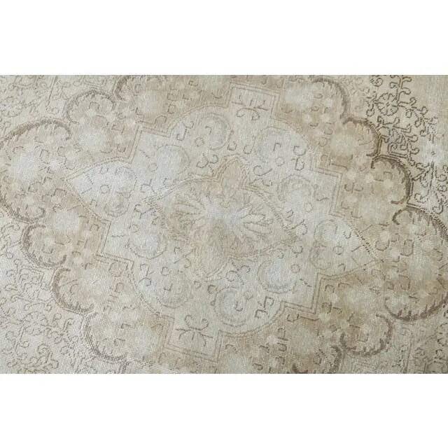 1970s Vintage Persian Handmade Wool Cotton Beige Area Rug 289x376