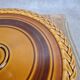 Vintage serving tray with wooden handle – numbered 7532