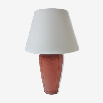 Large terracotta lamp