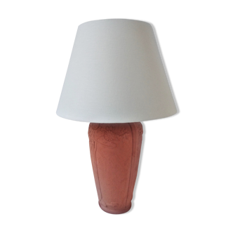 Large terracotta lamp