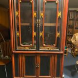 Display cabinet in red and black