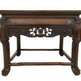 Side table in iron wood and marble from China Circa 1900