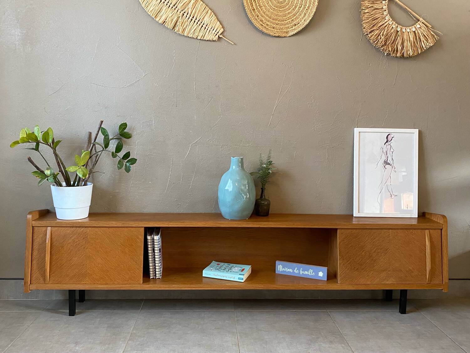 Vintage wooden sideboard (shallow)