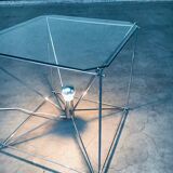 Cubist coffee table with lamp attributed to Max Sauze, France 1960s