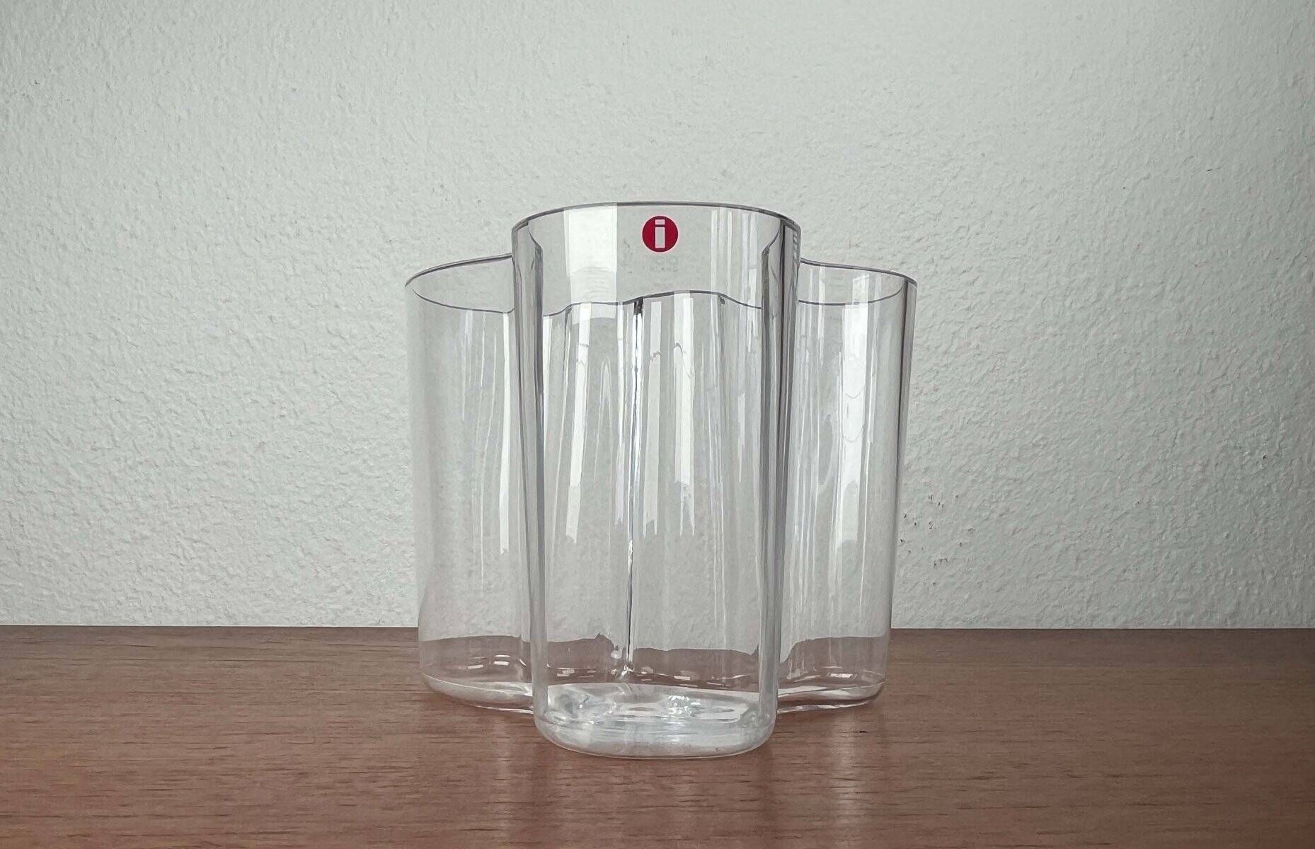 Mid-Century Modern Glass Vase by Alvar Aalto for Iittala, 1990s