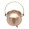 Hammered copper cauldron