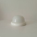 Vintage wall lamp in opaline and lacquered wood