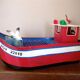 Bâteau de pêche breton en tôle peinte