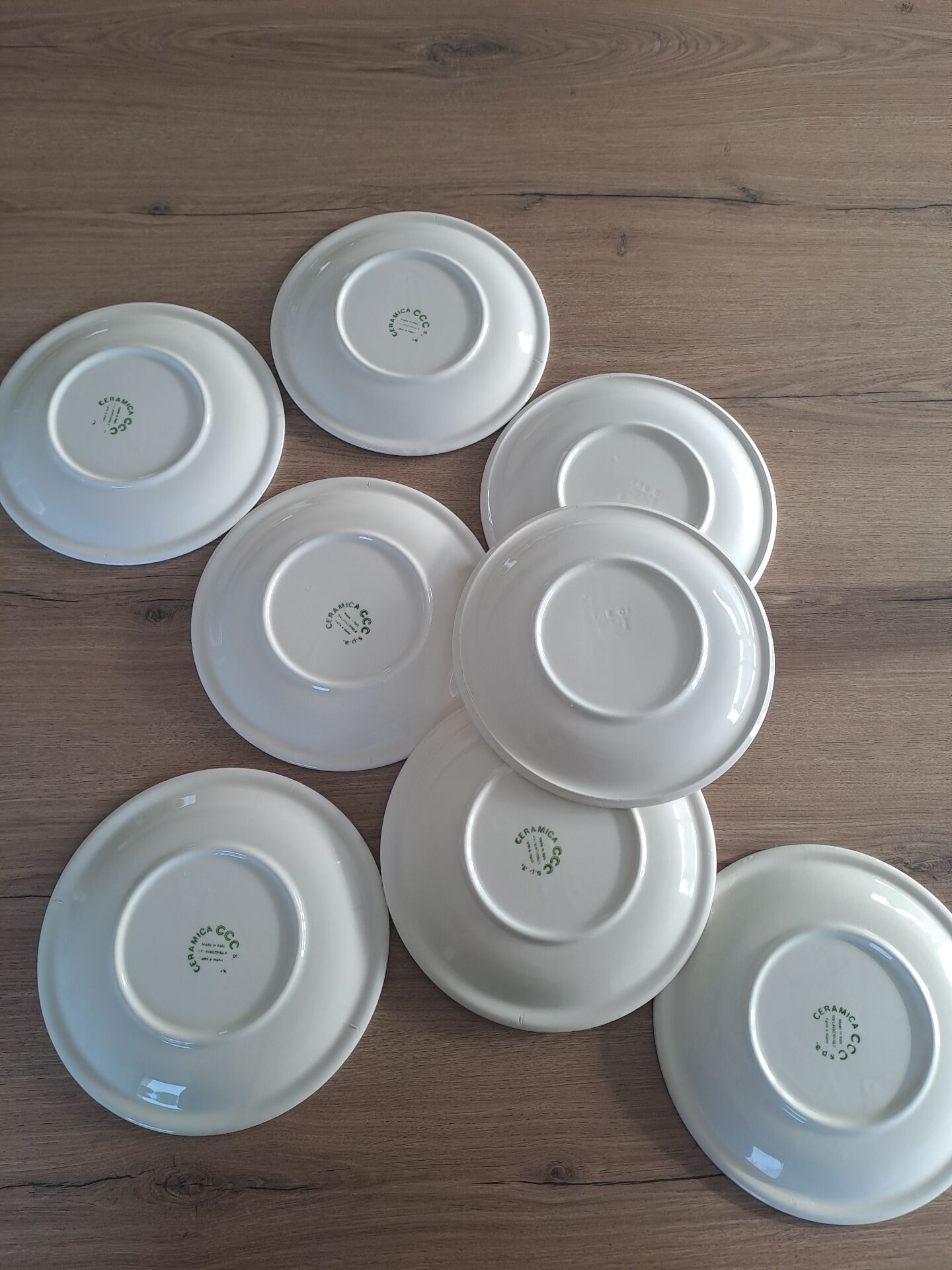 8 vintage Italian handmade plates