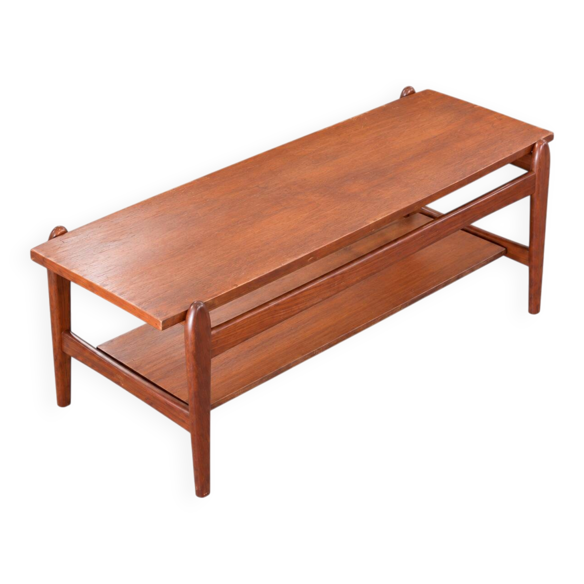 Vintage teak coffee table with reversible top