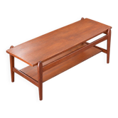 Vintage teak coffee table with reversible top