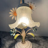 Vintage lamp in metal and glass