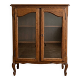 Petite vitrine bibliothèque basse Louis XV en bois