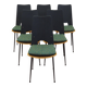 Set of six chairs, Italian design, 1950s, designer: Carlo Ratti, manufactur