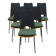 Set of six chairs, Italian design, 1950s, designer: Carlo Ratti, manufactur