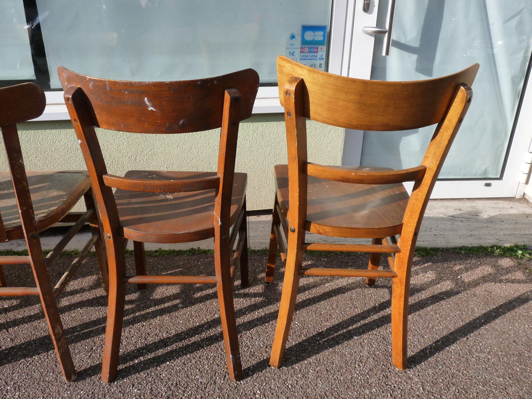 Lot de 6 chaises en bois de bistrot