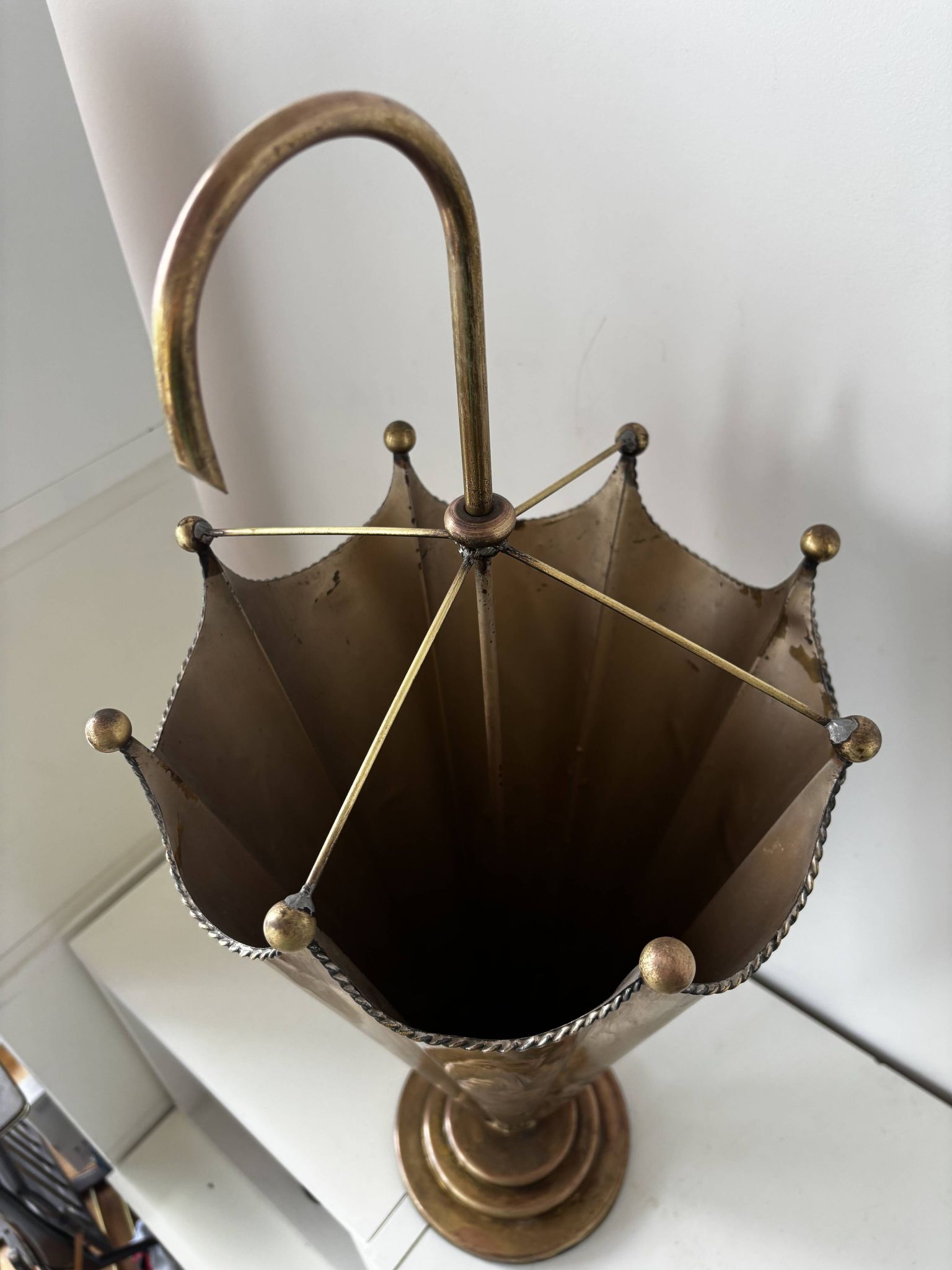 Porte parapluie en laiton 1960