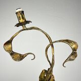 Brutalist metal wall lamp by Salvino Marsura, Italy, 1960s.