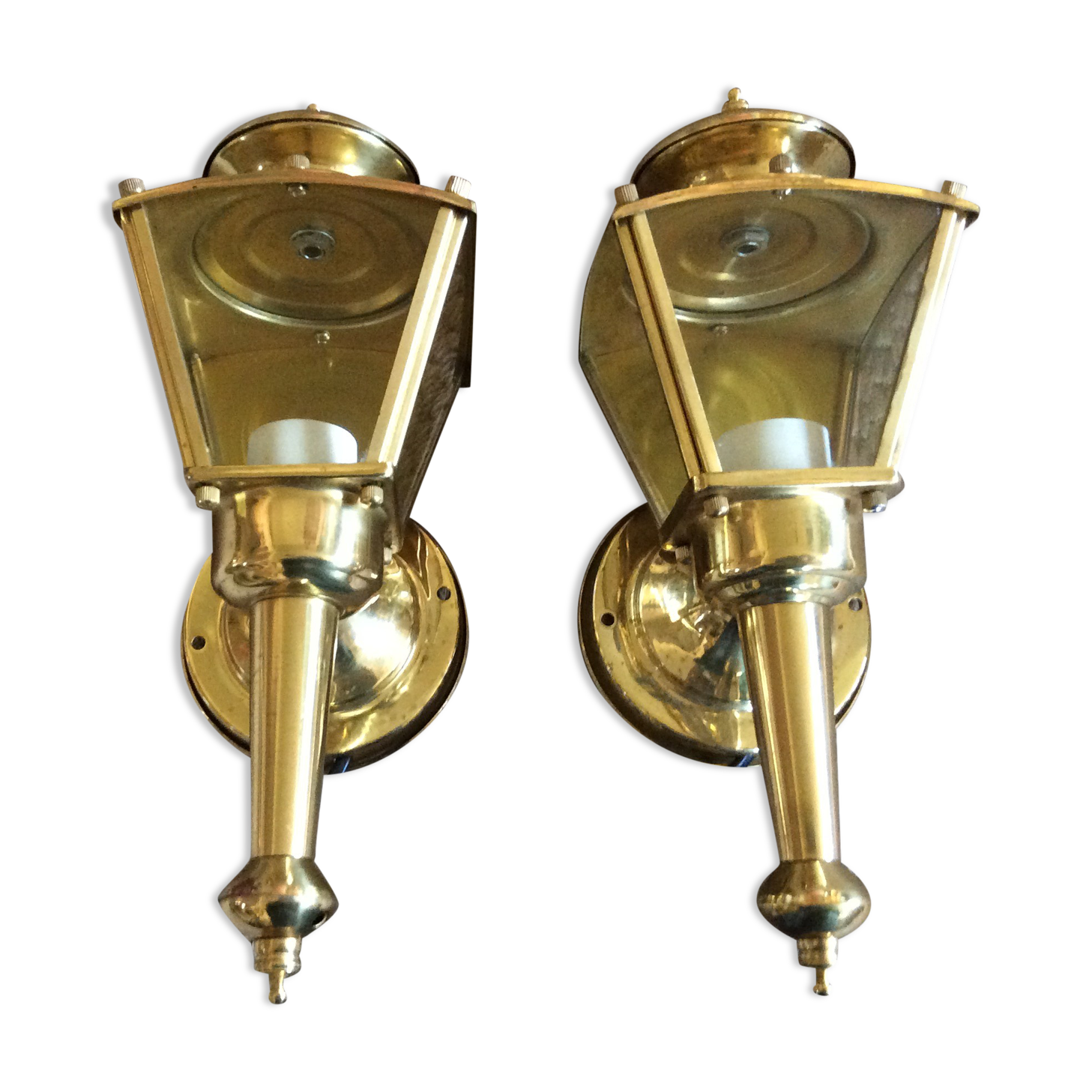 Pair of lantern sconces
