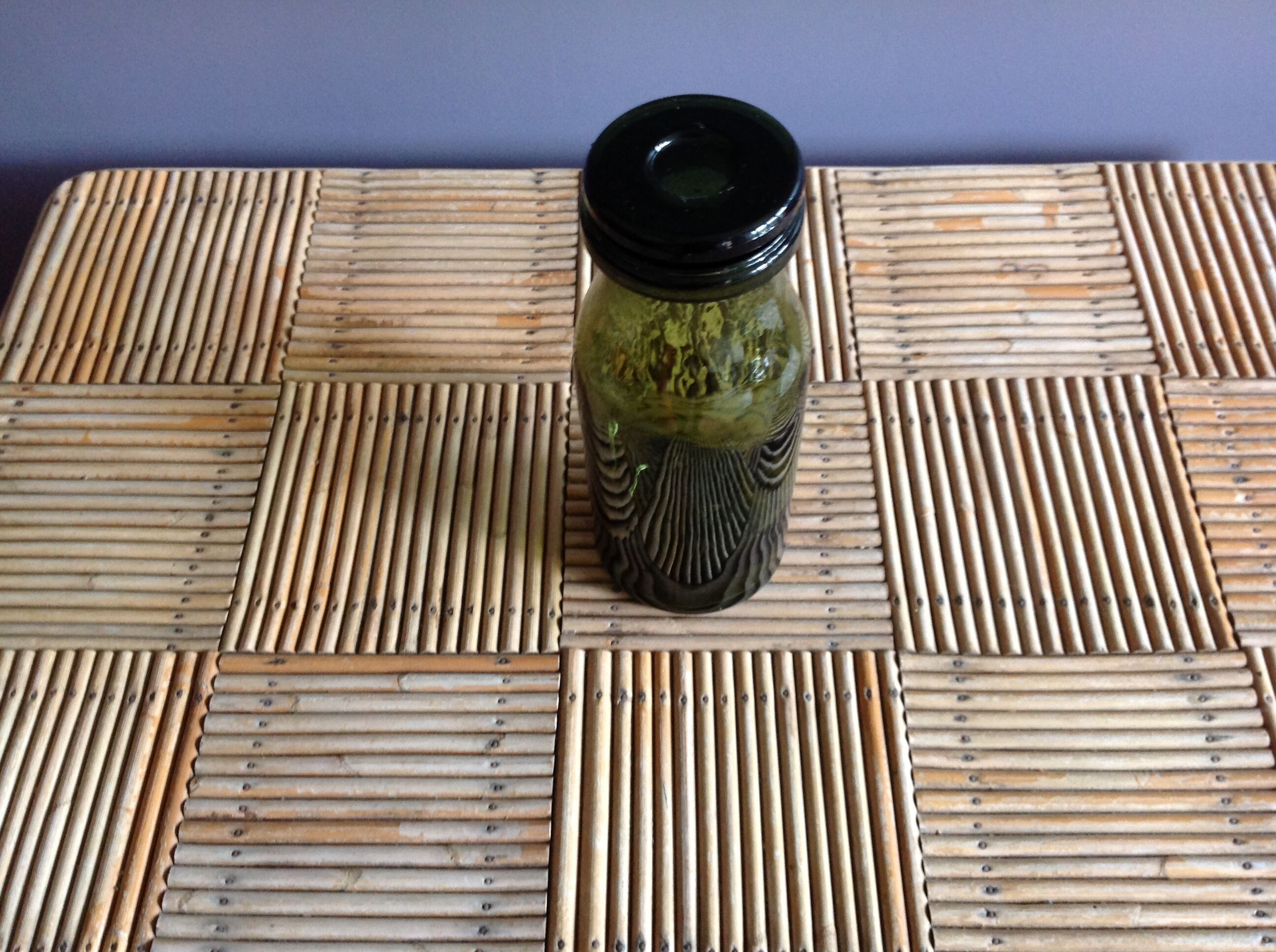 Milk glass bottle