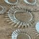 Vintage dessert service in clear glass