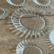 Vintage dessert service in clear glass