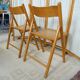 Pair of canned folding chairs