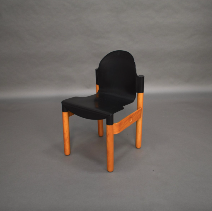 Plastic and birch chair by Gerd Lange for Thonet 70s