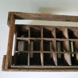 Wooden bottle holder 15 old screen-printed lockers