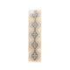 Natural Vintage Geometric Turkish Hand-Knotted Runner Rug 80x341
