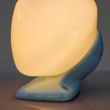 Large mid-century modern pale blue bathroom sconce from Ifö, Sweden
