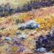 Oil painting landscape on canvas signed View of Provence