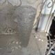 Transparent glass globe in relief, granule, cone shape, design and vintage 1950/1960