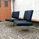 Chauffeuse tissu noir vintage