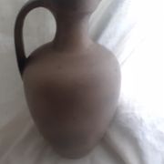 Vase faiencerie de Vallauris Mabyjo's Mussapa decor fleural emailler